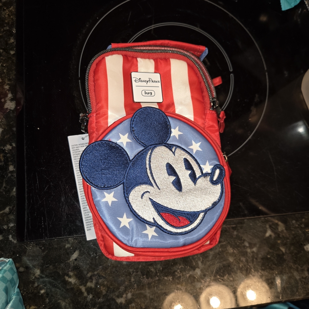 Disney Mickey Mouse Red and Blue Mini Sling Bag